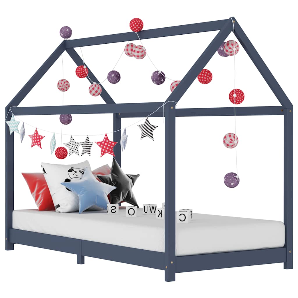 vidaXL Kids' Bed Frame Solid Pine Wood 70x140 cm