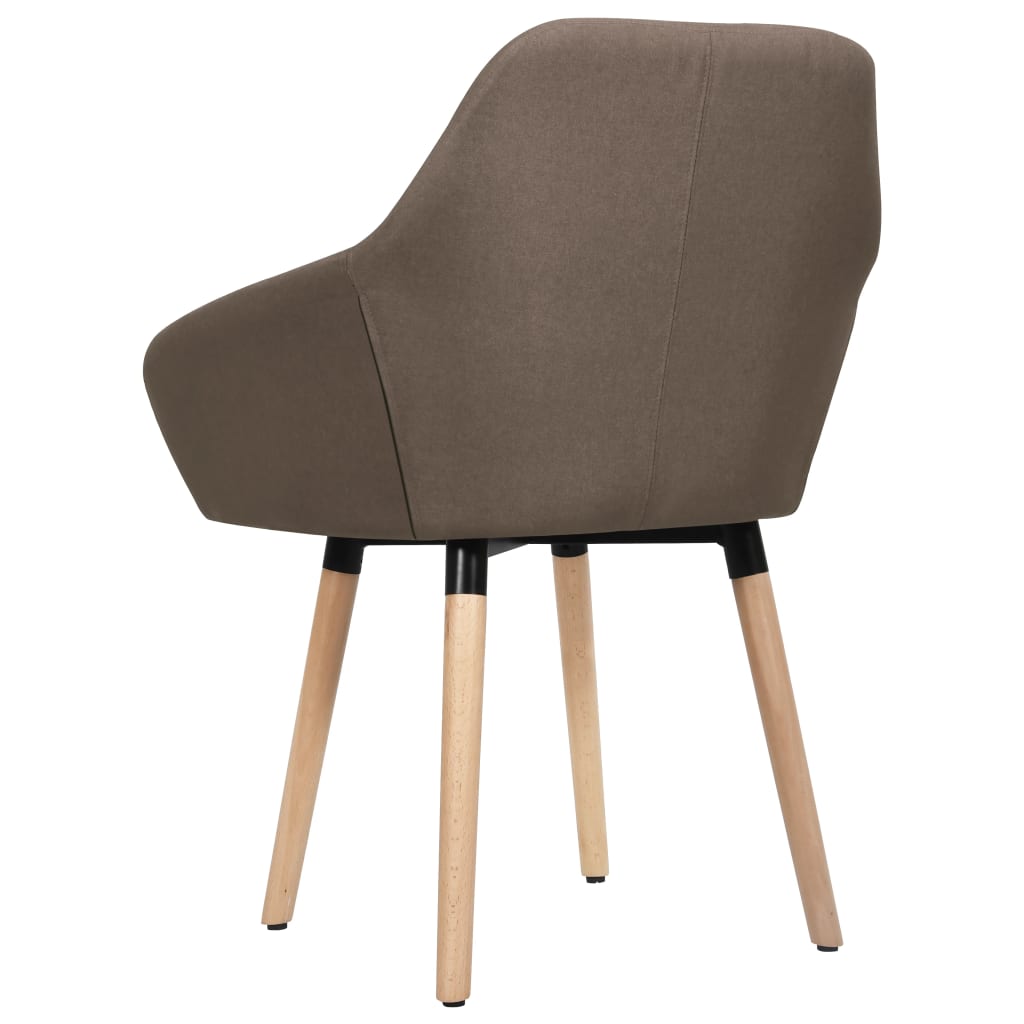 vidaXL Eetkamerstoelen 4 st stof donkergrijs