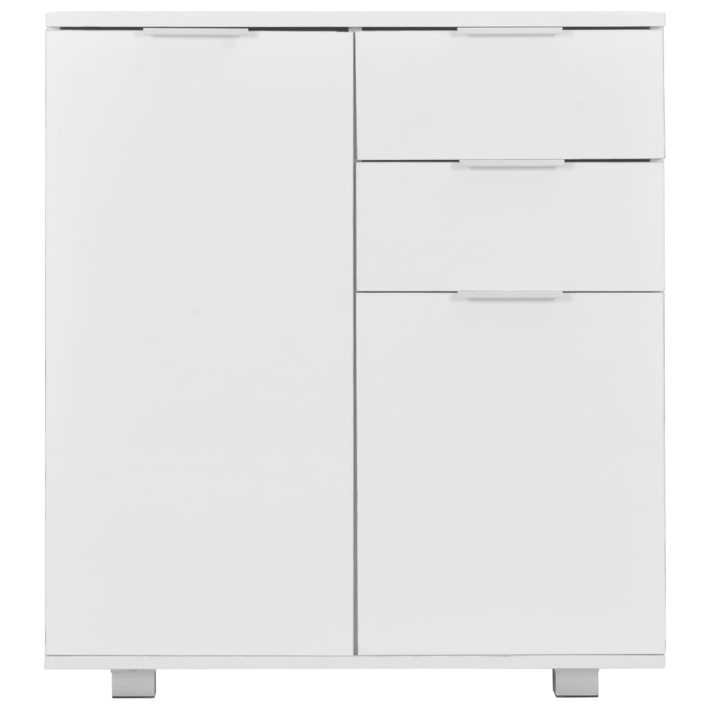 vidaXL Sideboard 71x35x80 cm chipboard high gloss white