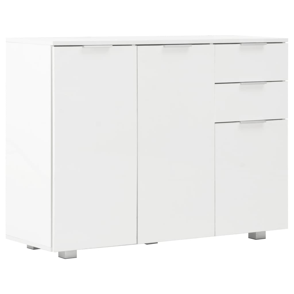 vidaXL Sideboard 107x35x80.5 cm high gloss white