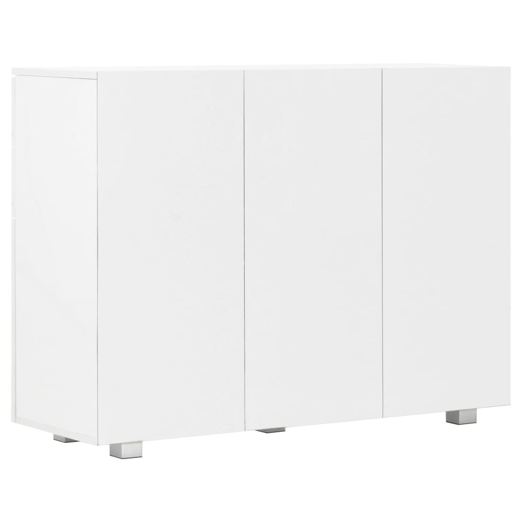 vidaXL Sideboard 107x35x80.5 cm high gloss white
