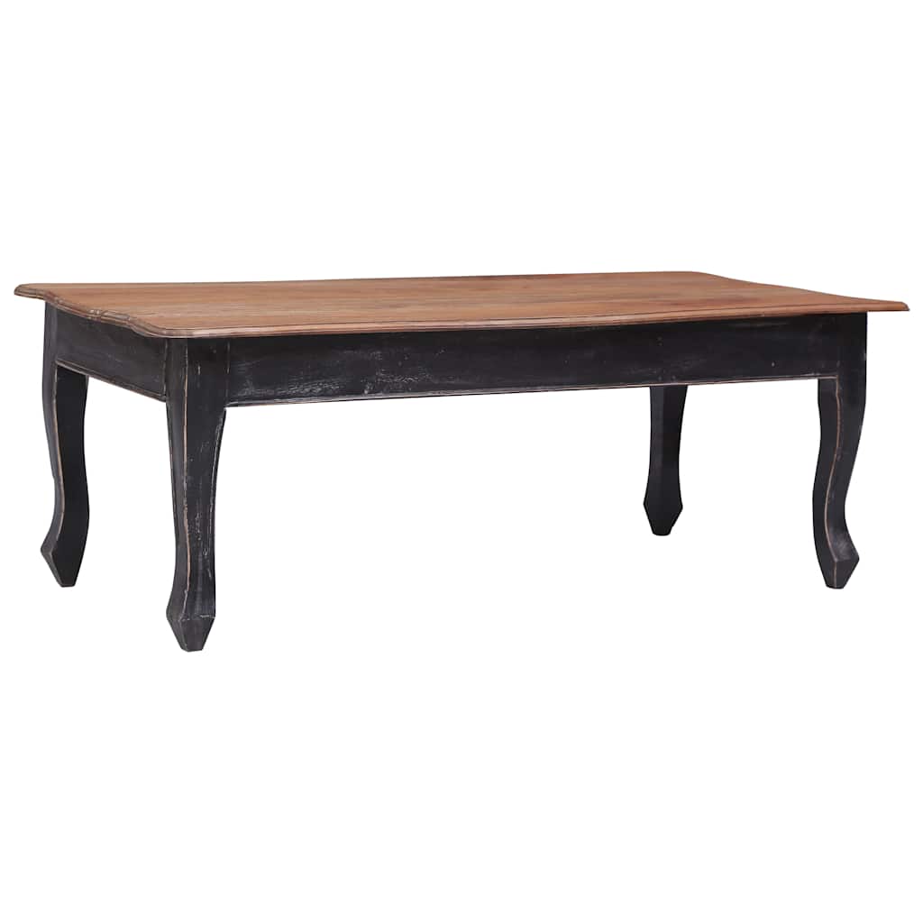 vidaXL Coffee Table 120x60x45 cm Solid Mahogany Wood Black