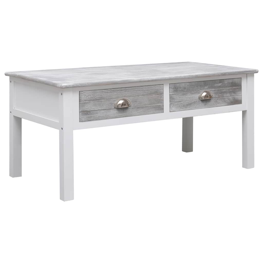 vidaXL Salontafel 100x50x45 cm hout grijs