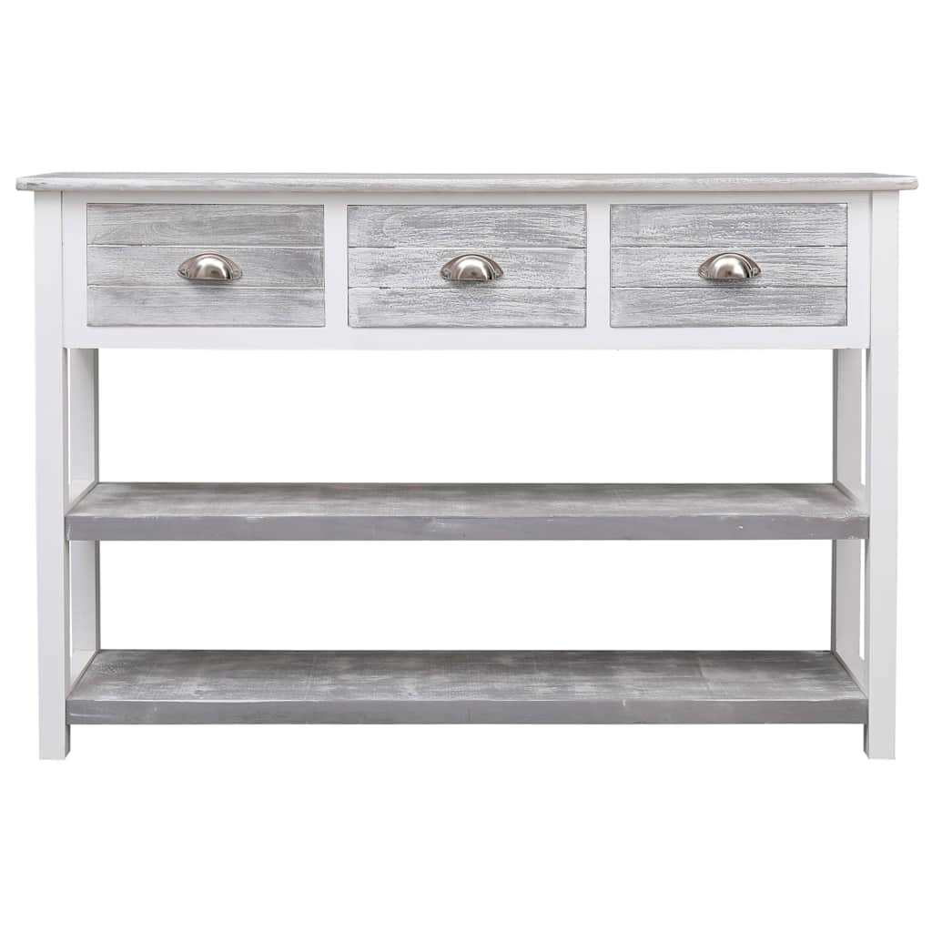 vidaXL Dressoir 115x30x76 cm hout antiekgrijs