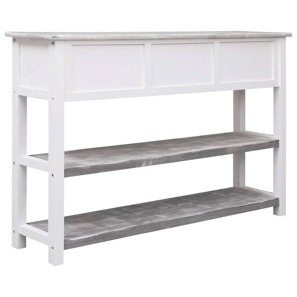 vidaXL Dressoir 115x30x76 cm hout antiekgrijs