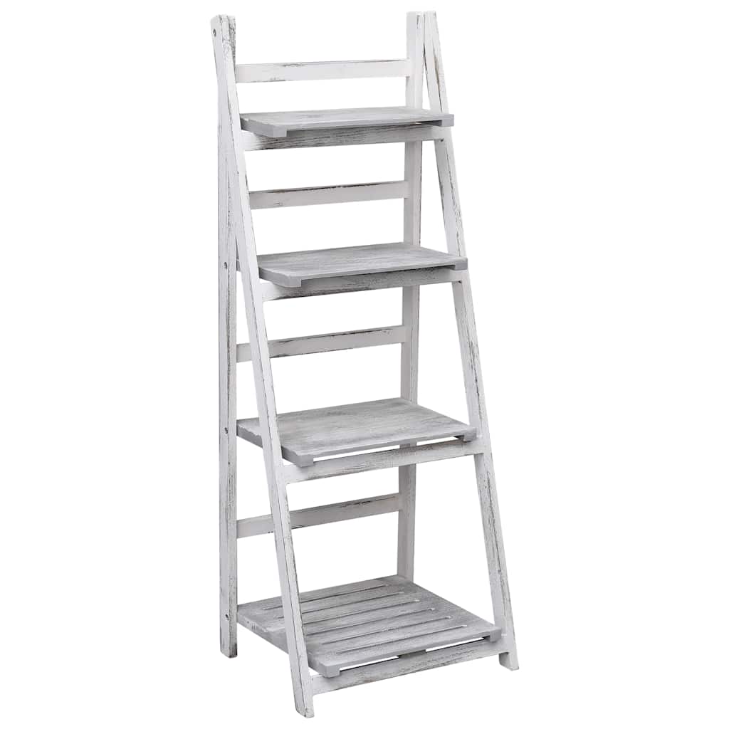 vidaXL 4-tier Plant Stand 43x33x113 cm Wood Grey