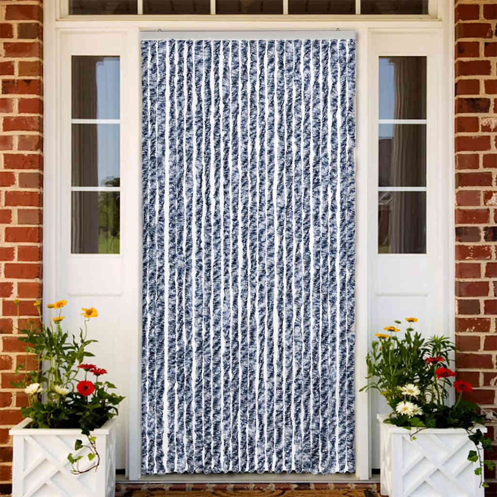 vidaXL Vliegengordijn 90x220 cm chenille beige en lichtbruin