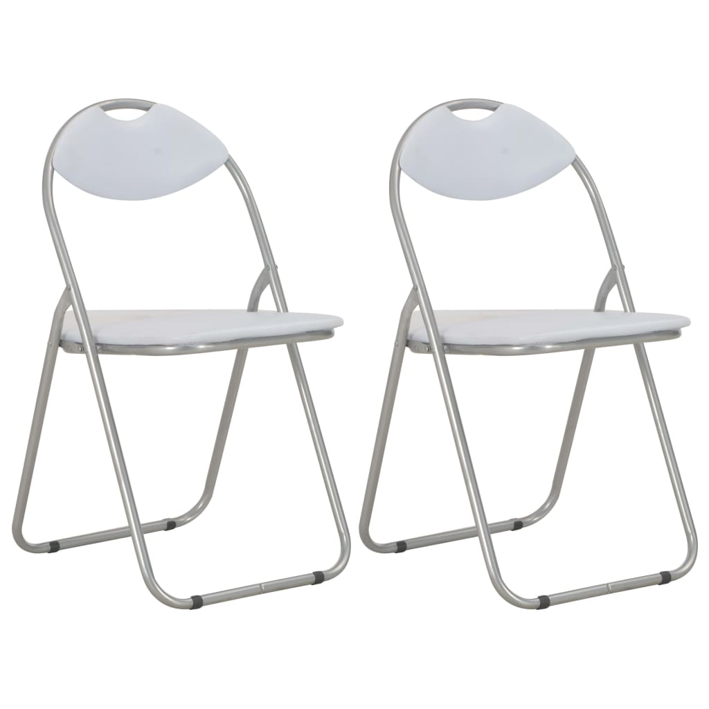 vidaXL Eetkamerstoelen inklapbaar 4 st kunstleer zwart