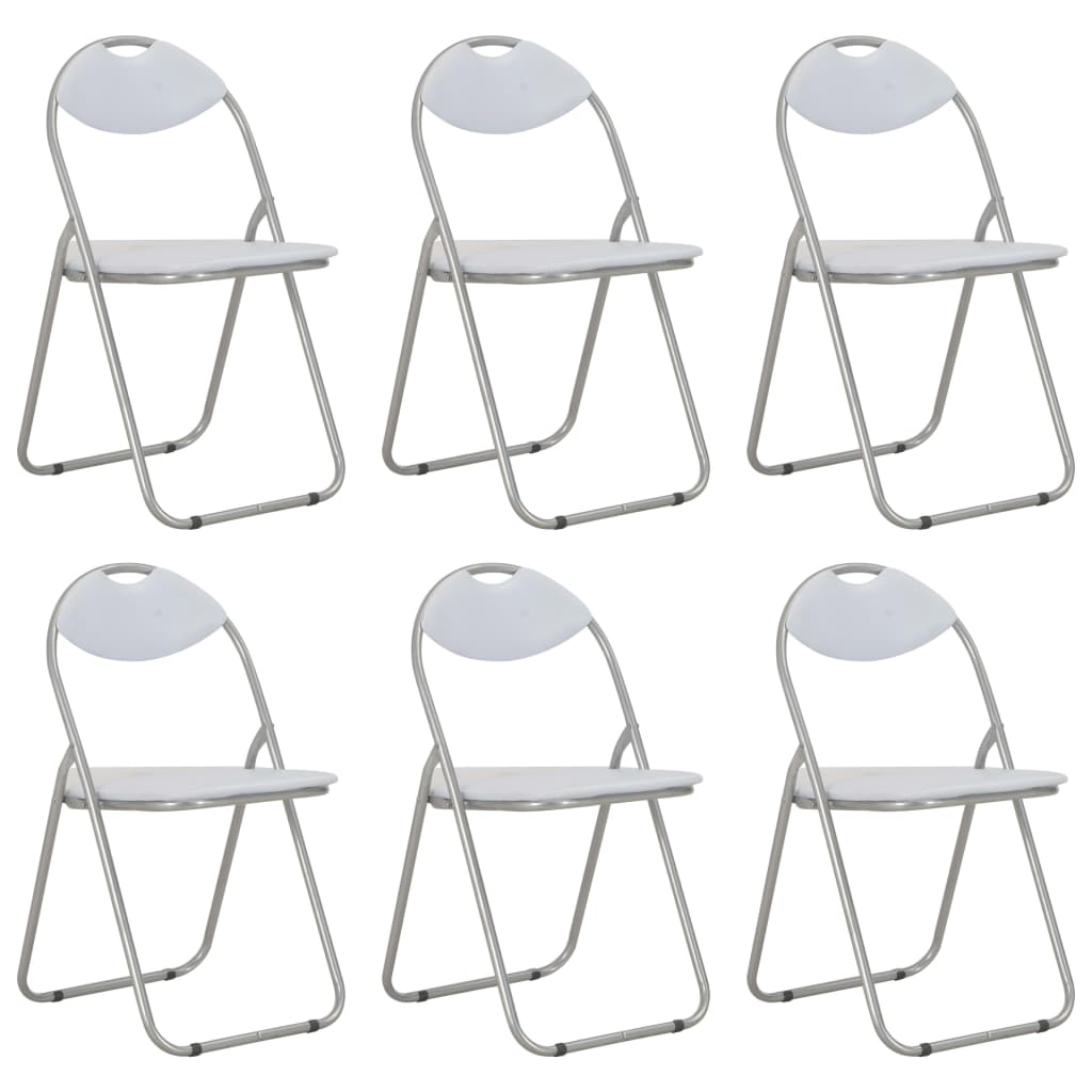 vidaXL Eetkamerstoelen inklapbaar 4 st kunstleer zwart