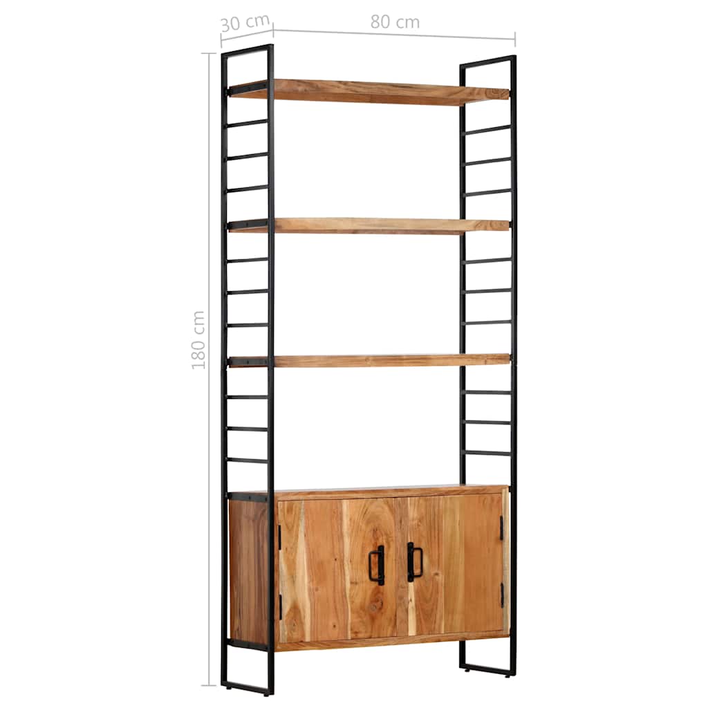 vidaXL Boekenkast met 4 schappen 80x30x180 cm massief gerecycled hout
