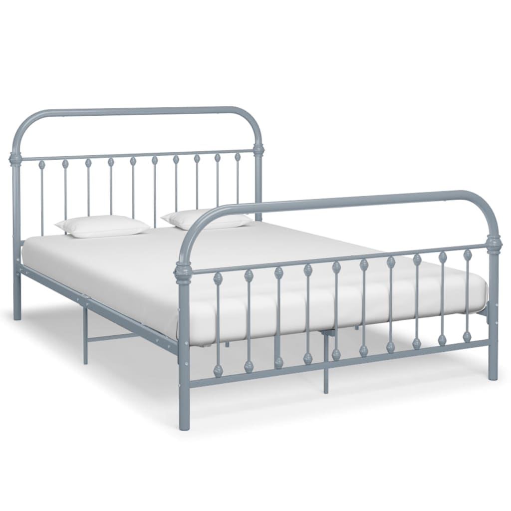 vidaXL Metal Bed Frame White 90x200 cm