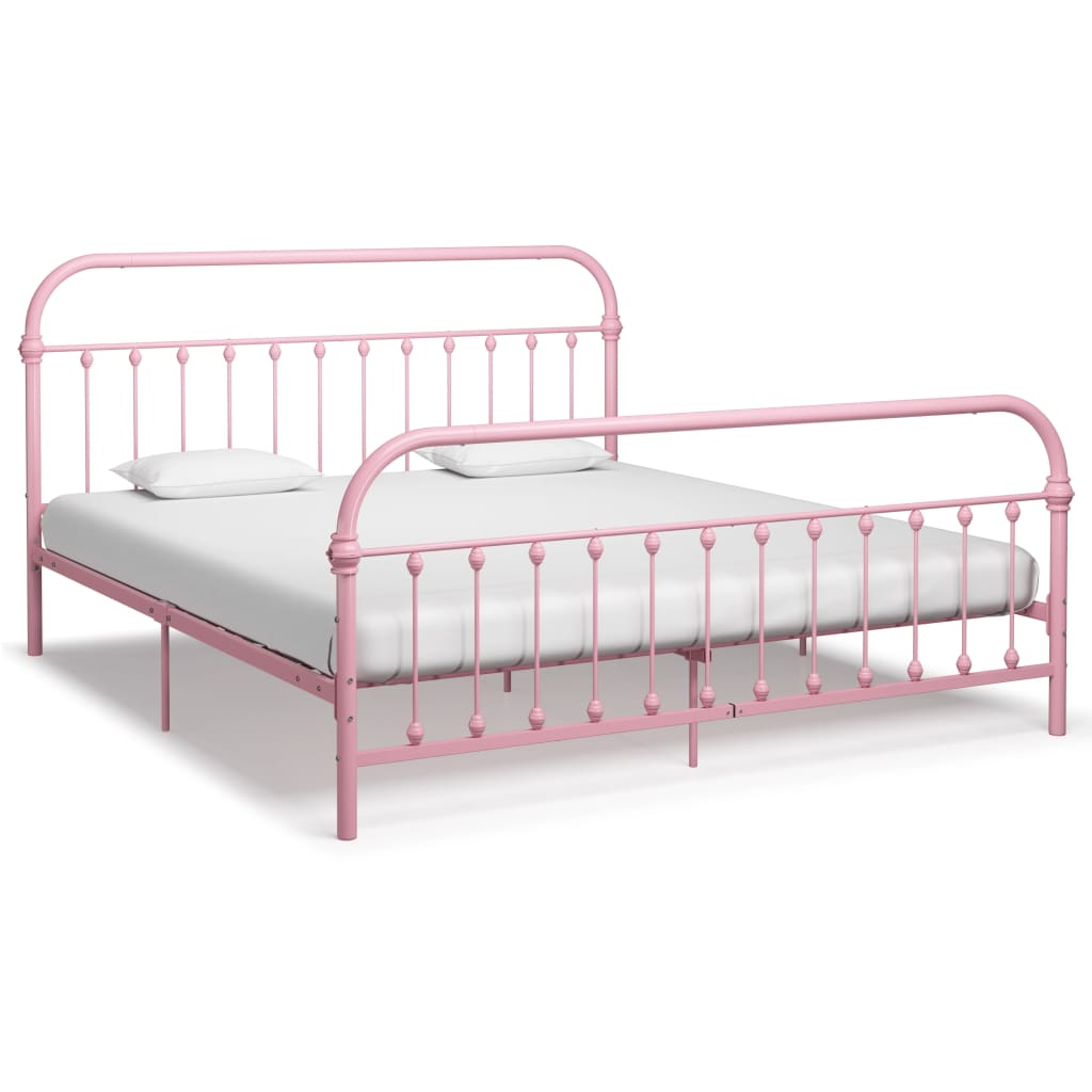 vidaXL Metal Bed Frame White 90x200 cm