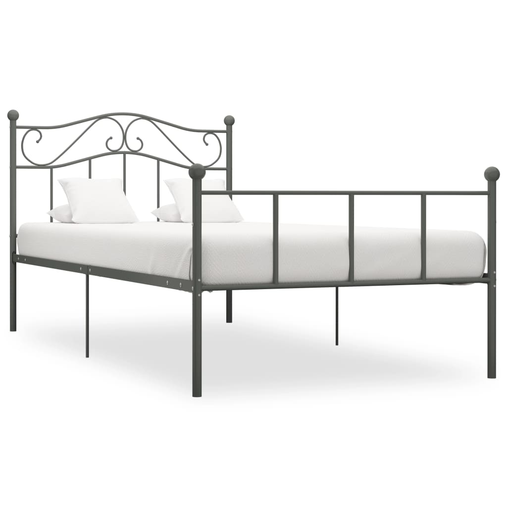 vidaXL Metal Bed Frame White 90x200 cm