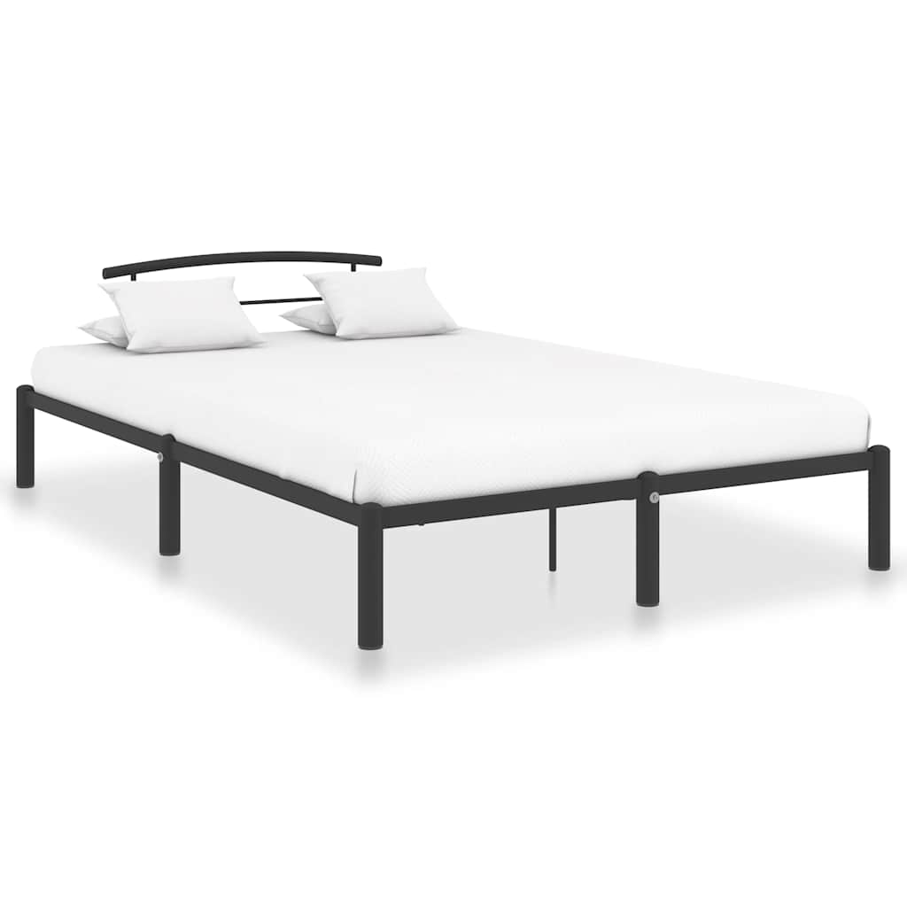 vidaXL Metal Bed Frame Black 90x200 cm