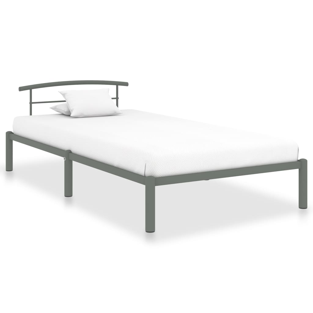 vidaXL Metal Bed Frame Black 90x200 cm