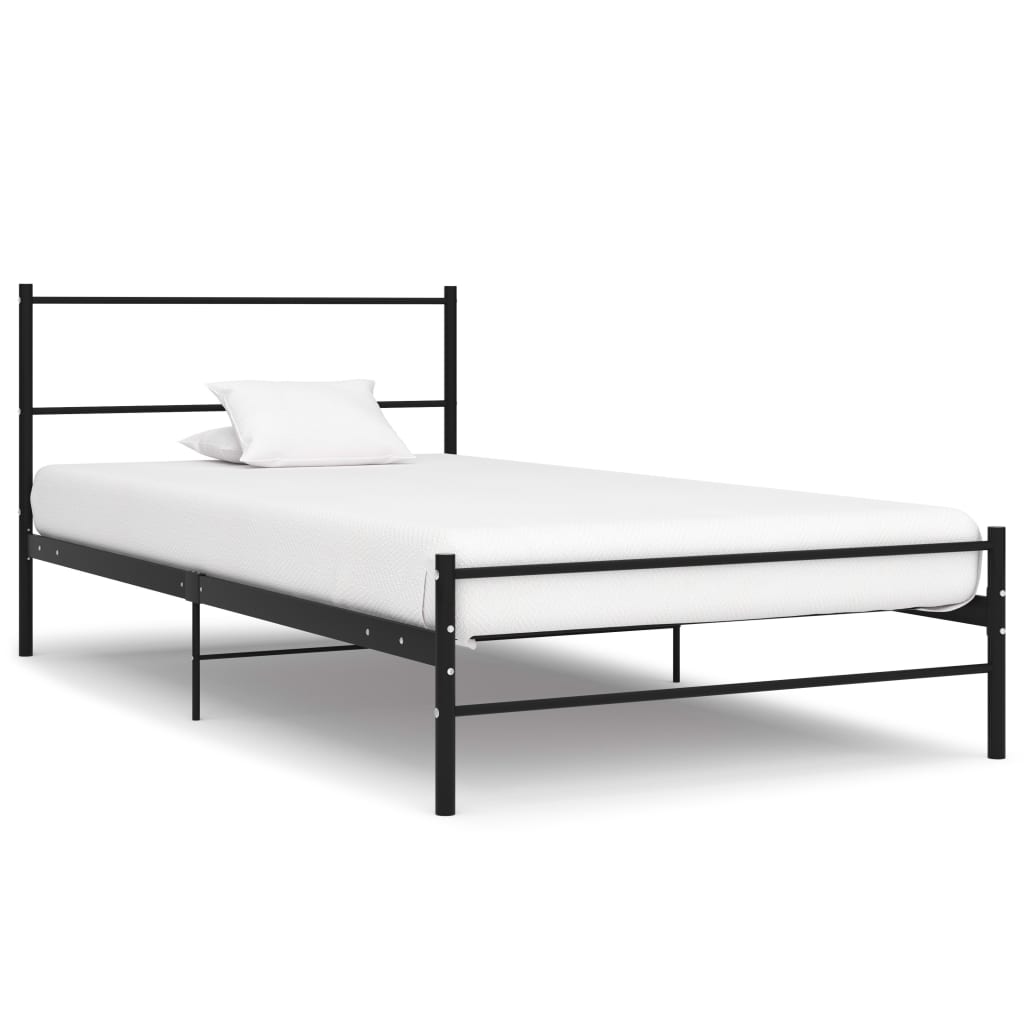 vidaXL Bedframe metaal grijs 180x200 cm