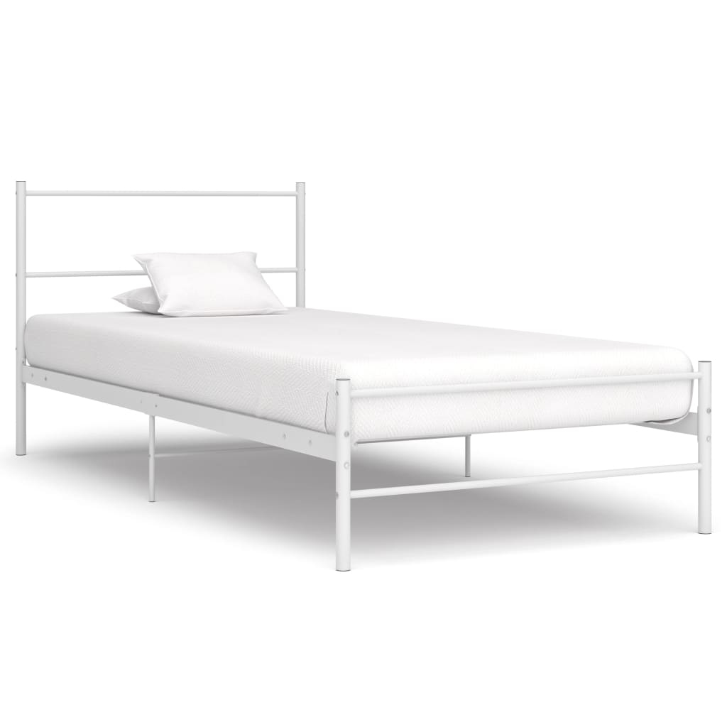 vidaXL Bedframe metaal grijs 180x200 cm