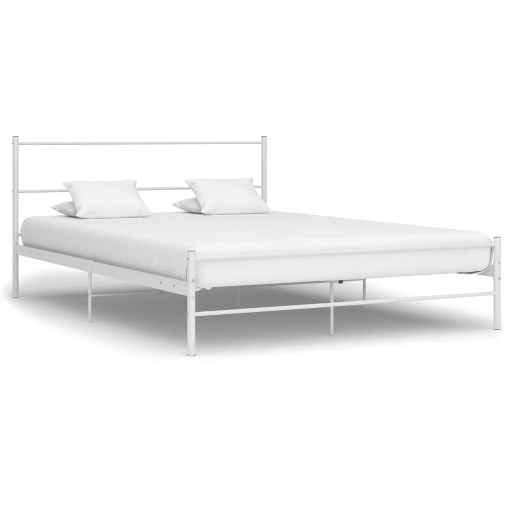 vidaXL Bedframe metaal grijs 180x200 cm