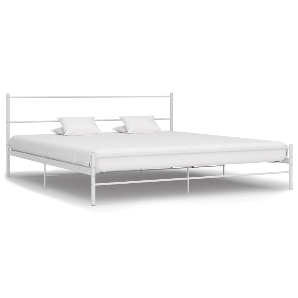vidaXL Bedframe metaal grijs 180x200 cm