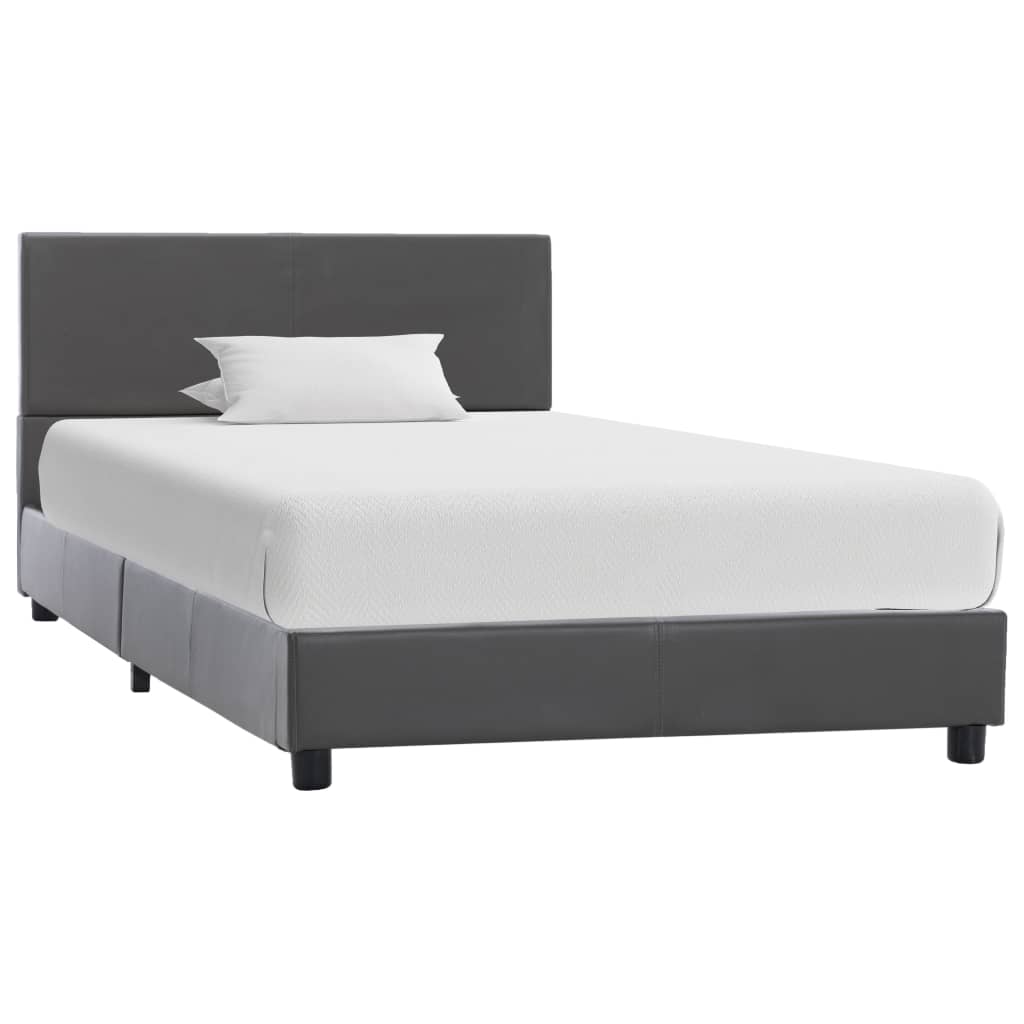 vidaXL Artificial Leather Bed Frame White 90x200 cm