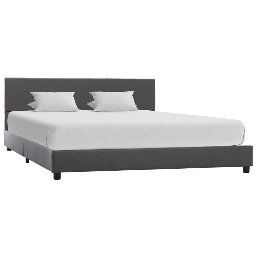 vidaXL Artificial Leather Bed Frame White 90x200 cm