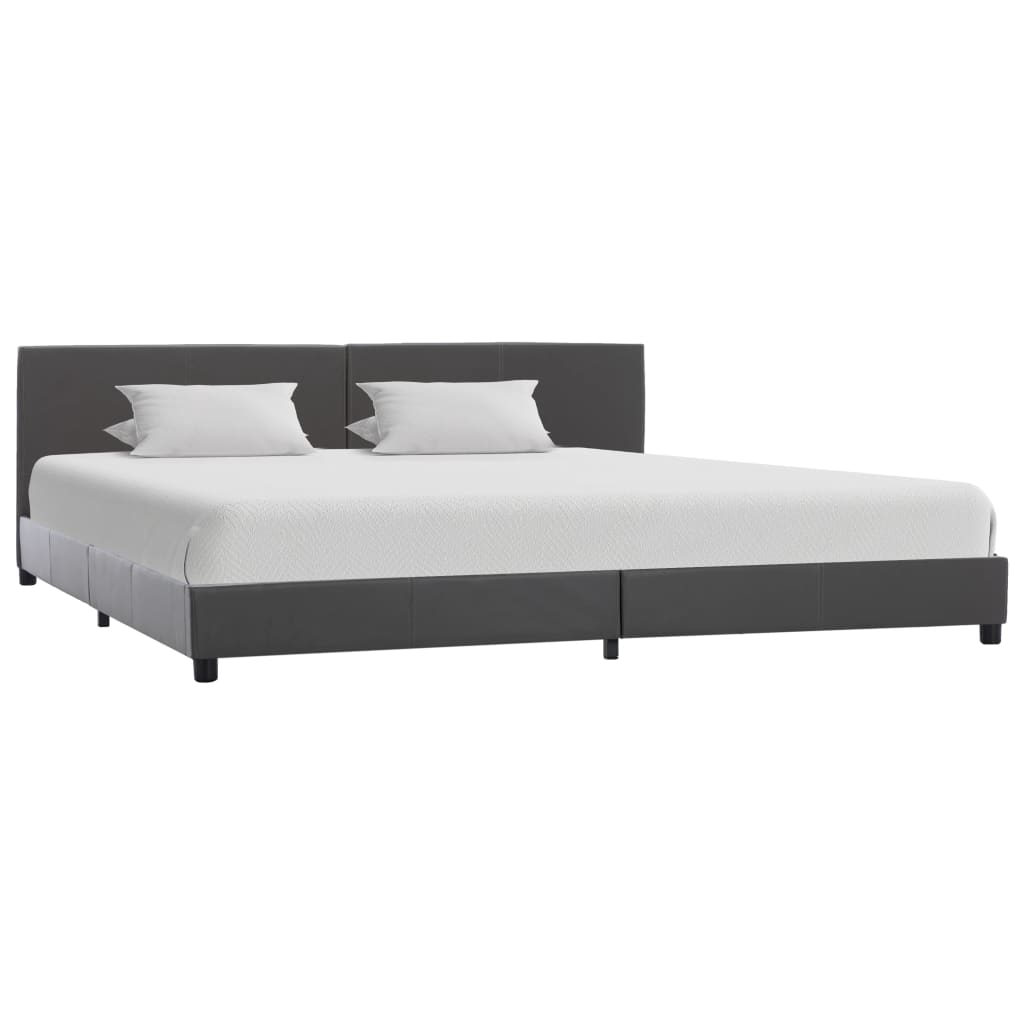 vidaXL Artificial Leather Bed Frame White 90x200 cm