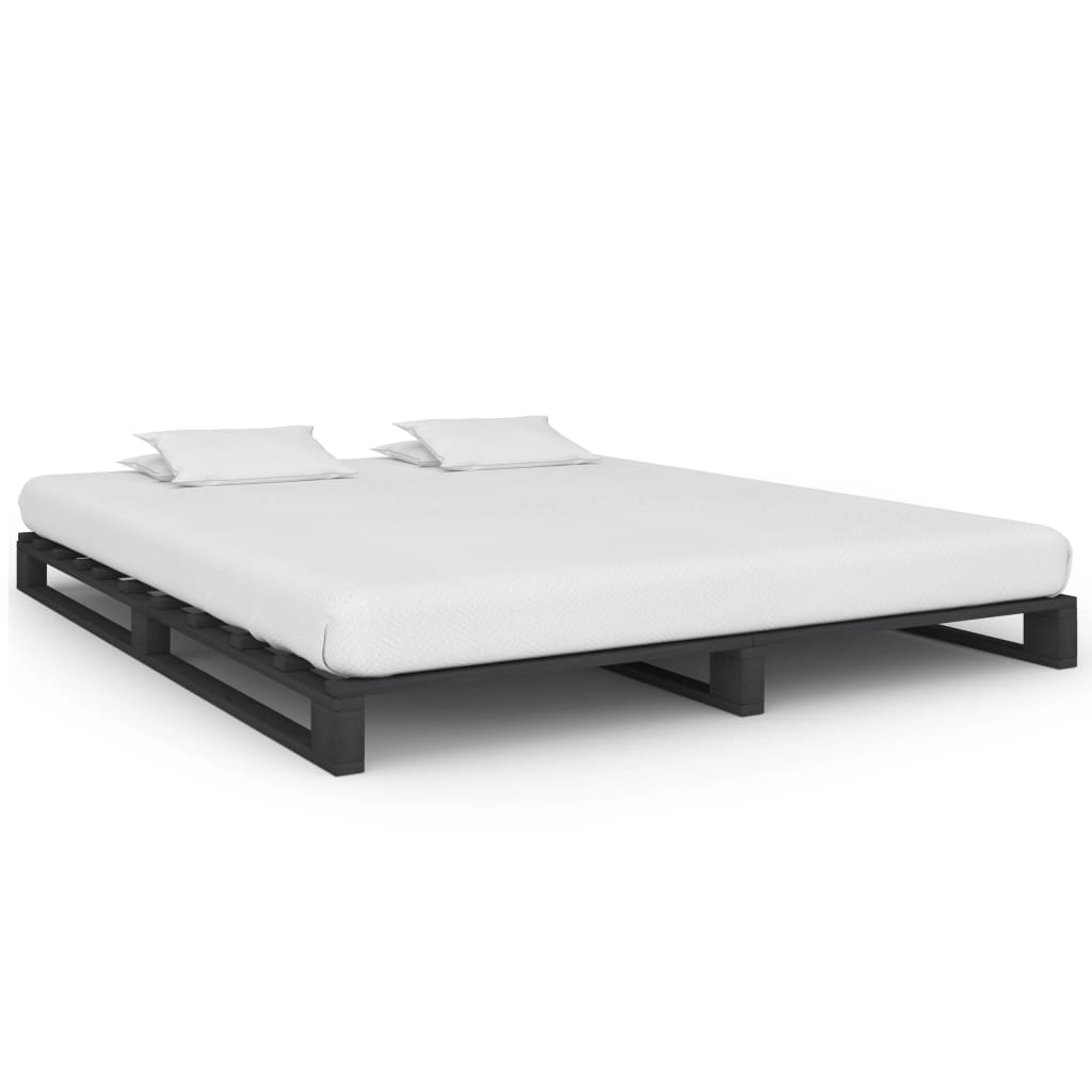 vidaXL Pine Wood Pallet Bed Frame 90x200 cm