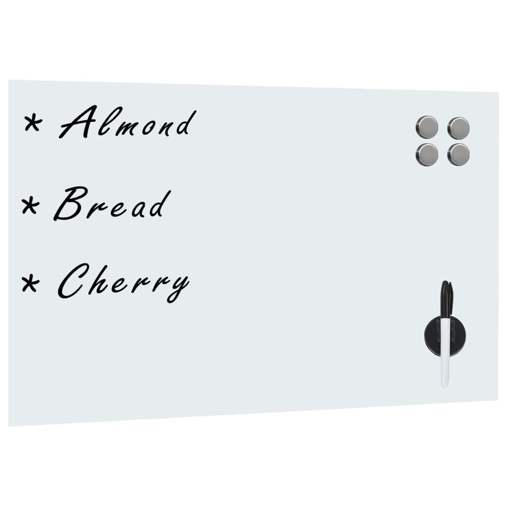 vidaXL Magneetbord voor aan de wand 40x40 cm glas