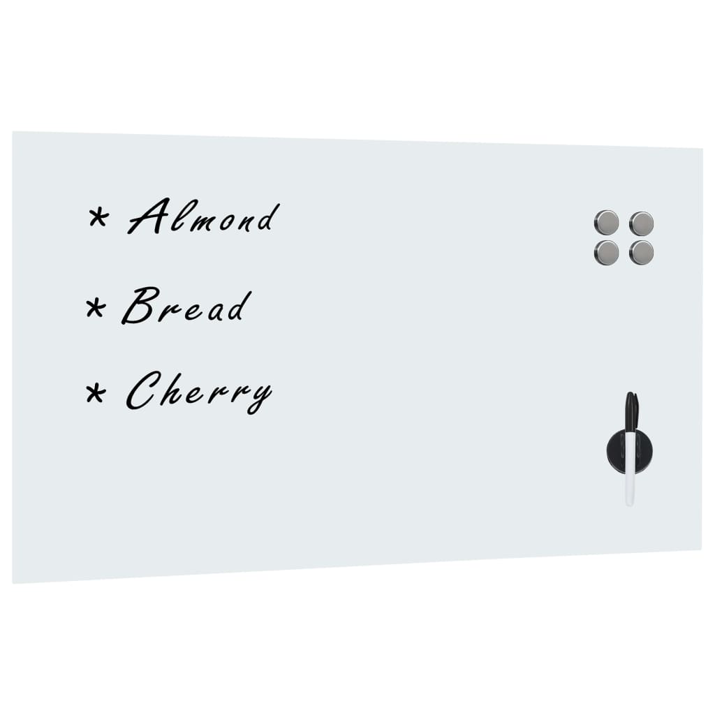 vidaXL Magneetbord voor aan de wand 40x40 cm glas