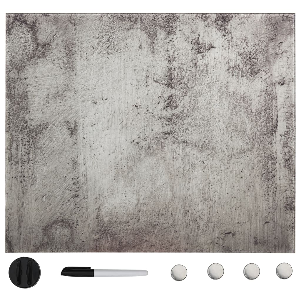 vidaXL Magnetic Board Wall-Mounted 50x30 cm Glass