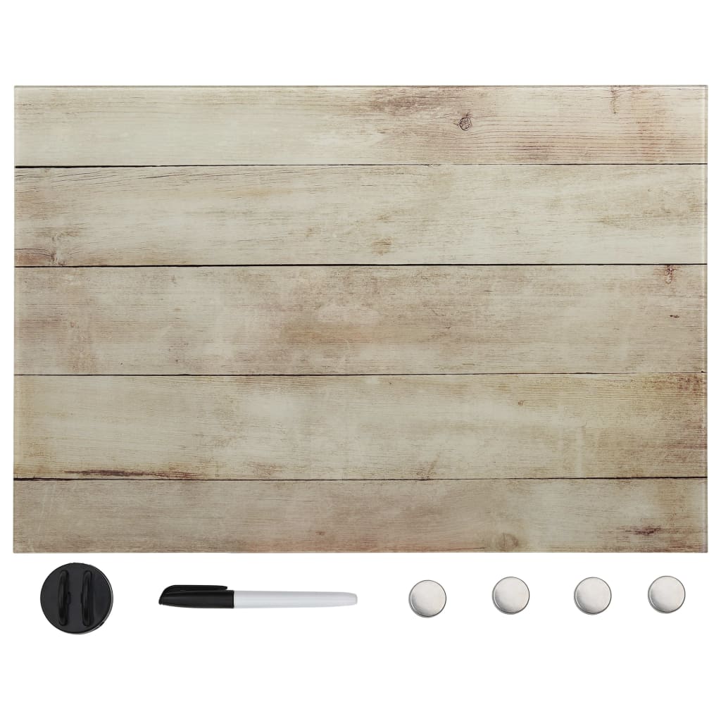 vidaXL Magnetic Board Wall-Mounted 50x30 cm Glass