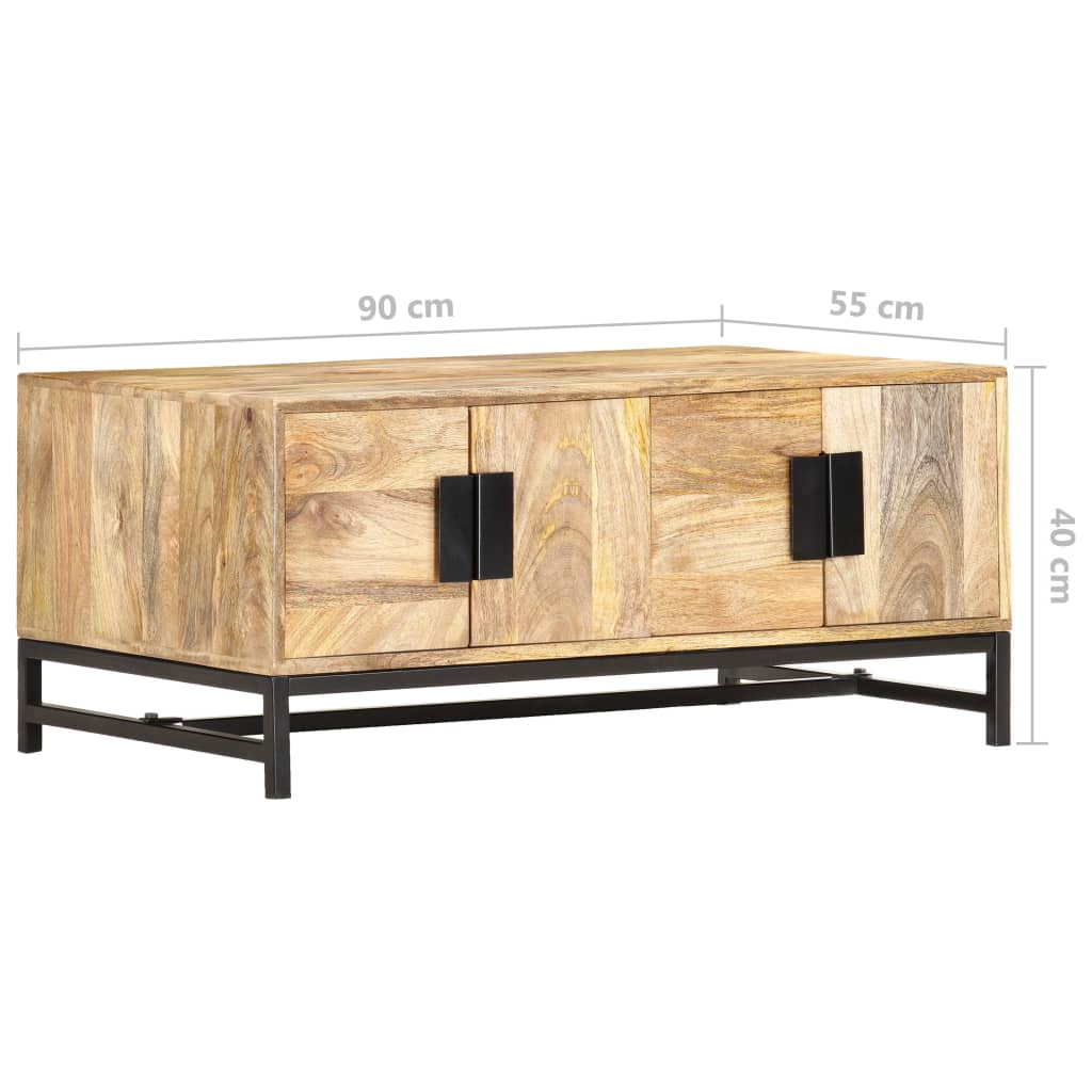 vidaXL Salontafel 90x55x40 cm massief mangohout
