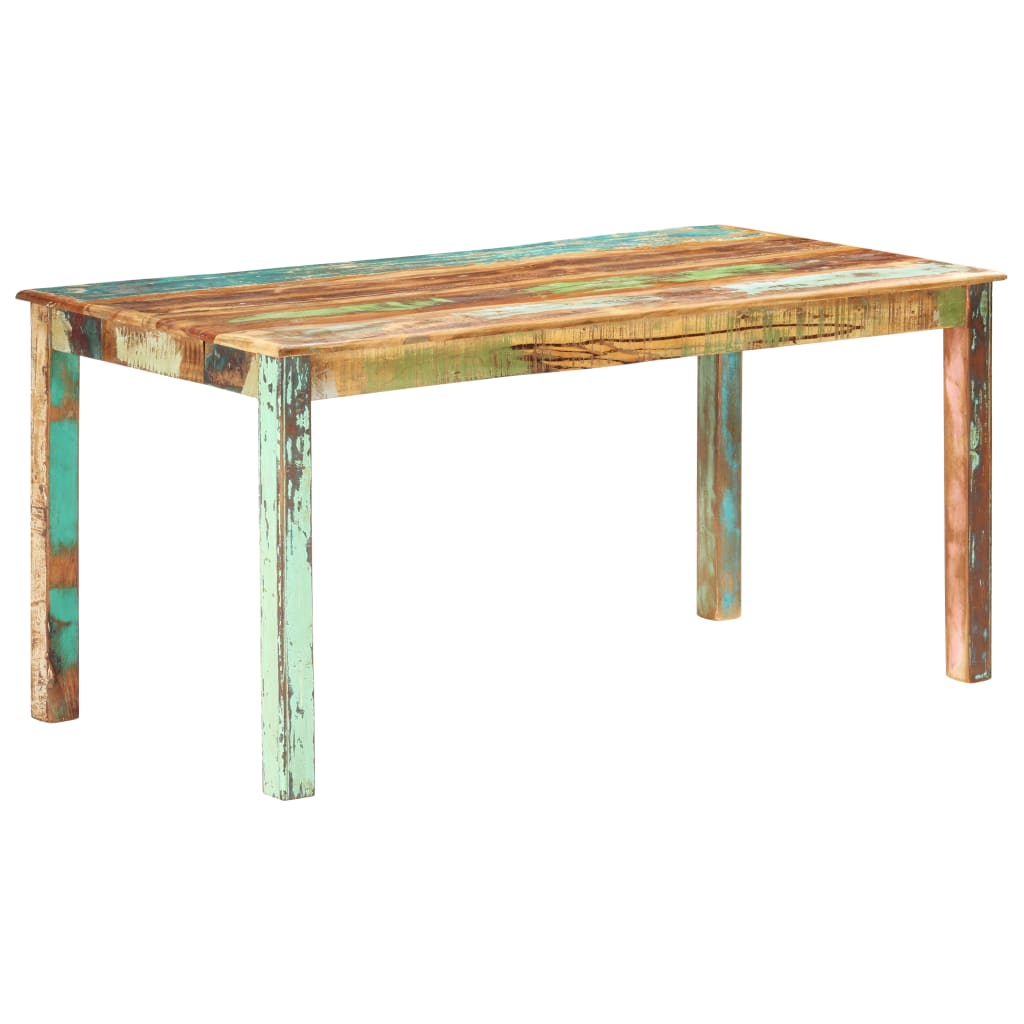 vidaXL Eettafel 140x70x76 cm massief gerecycled hout