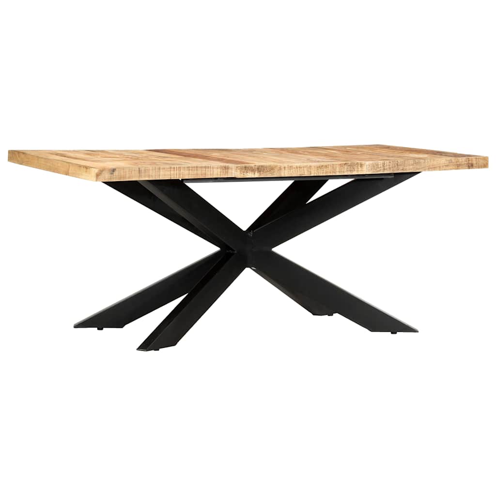 vidaXL Eettafel 180x90x76 cm massief ruw mangohout