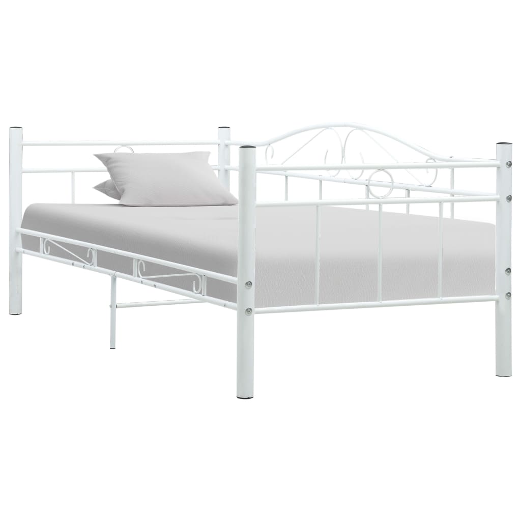 vidaXL Day Bed Metal Black 90x200 cm