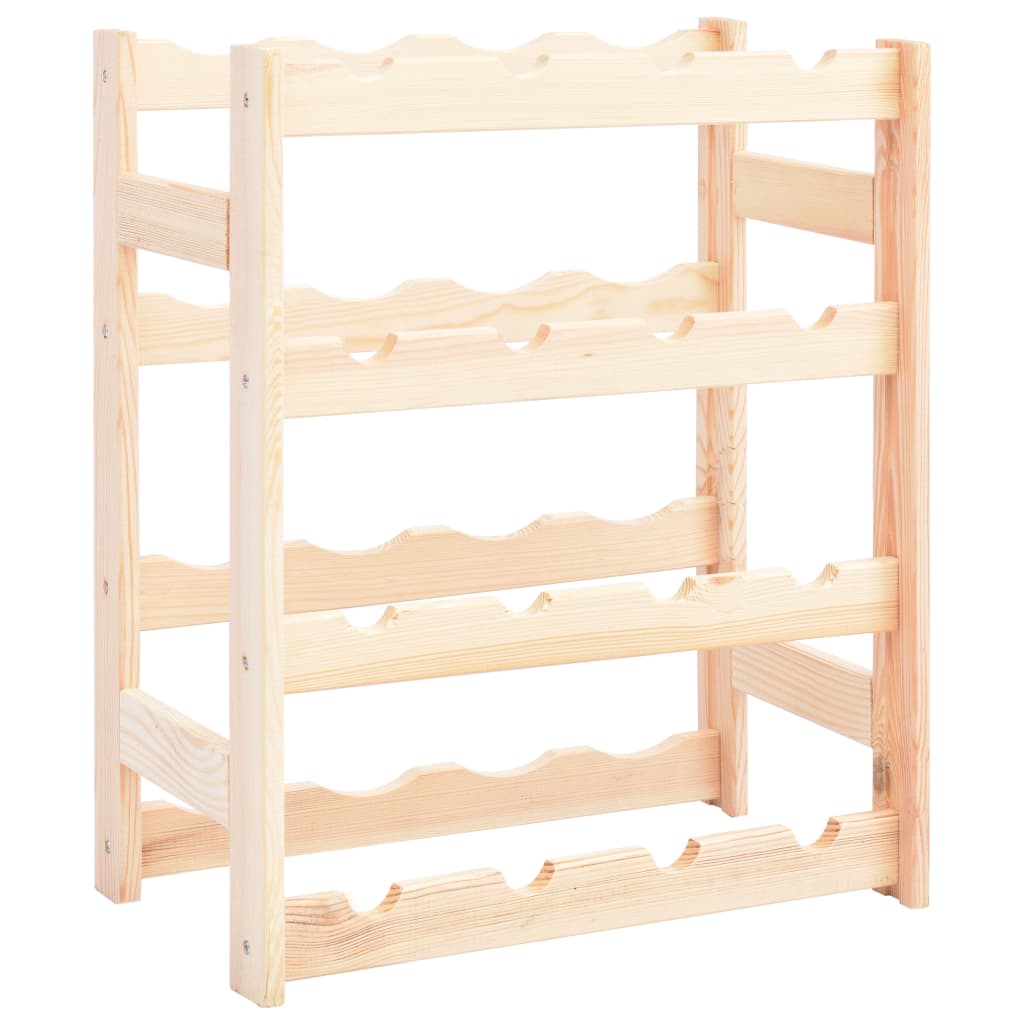 vidaXL Wine Rack for 12 Bottles Pine Wood