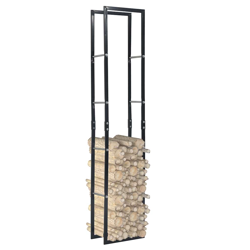 vidaXL Haardhoutrek 50x20x150 cm staal zwart