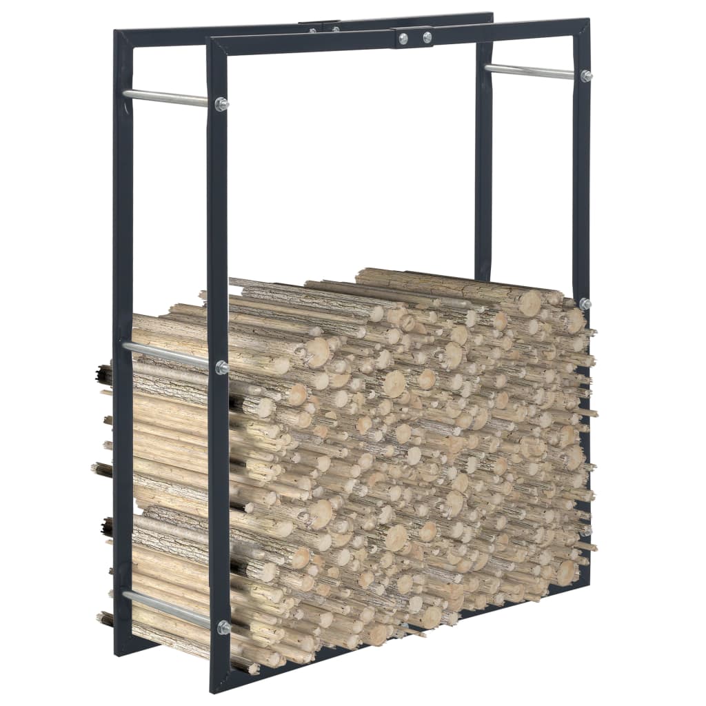 vidaXL Haardhoutrek 50x20x150 cm staal zwart
