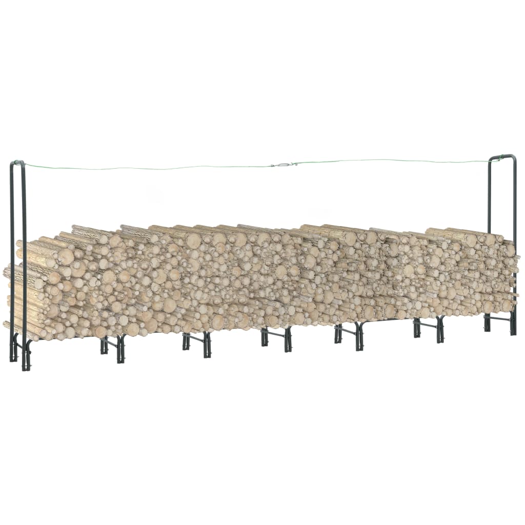 vidaXL Haardhoutrek 50x20x150 cm staal zwart