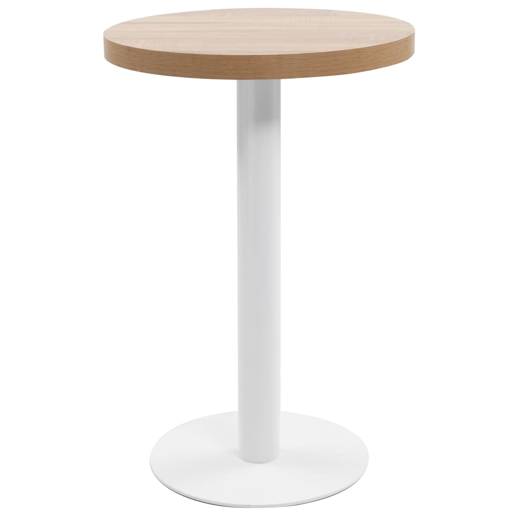 vidaXL Table de bistro 40 cm MDF brun clair