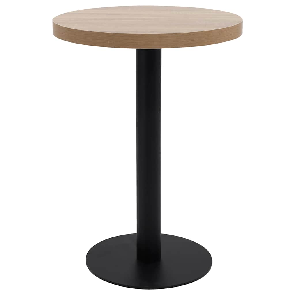 vidaXL Table de bistro 40 cm MDF brun clair