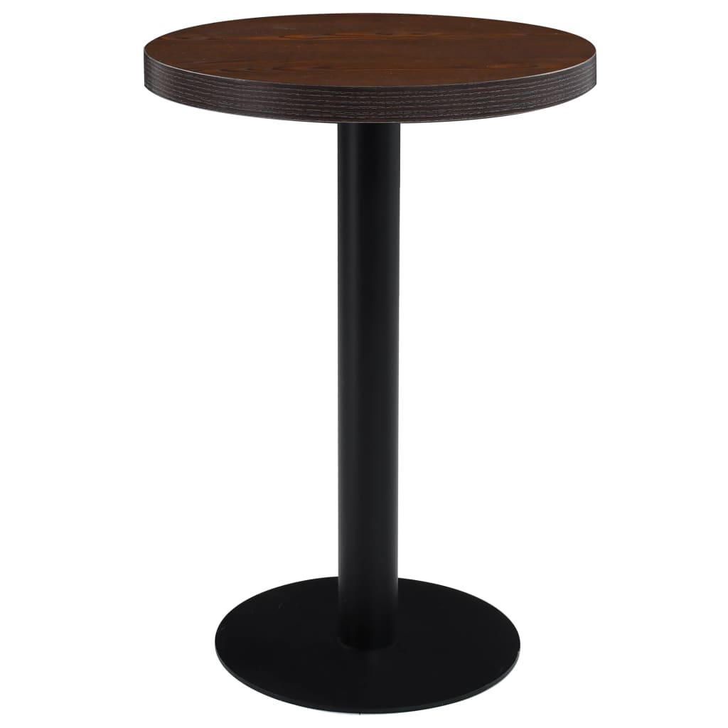 vidaXL Table de bistro 40 cm MDF brun clair