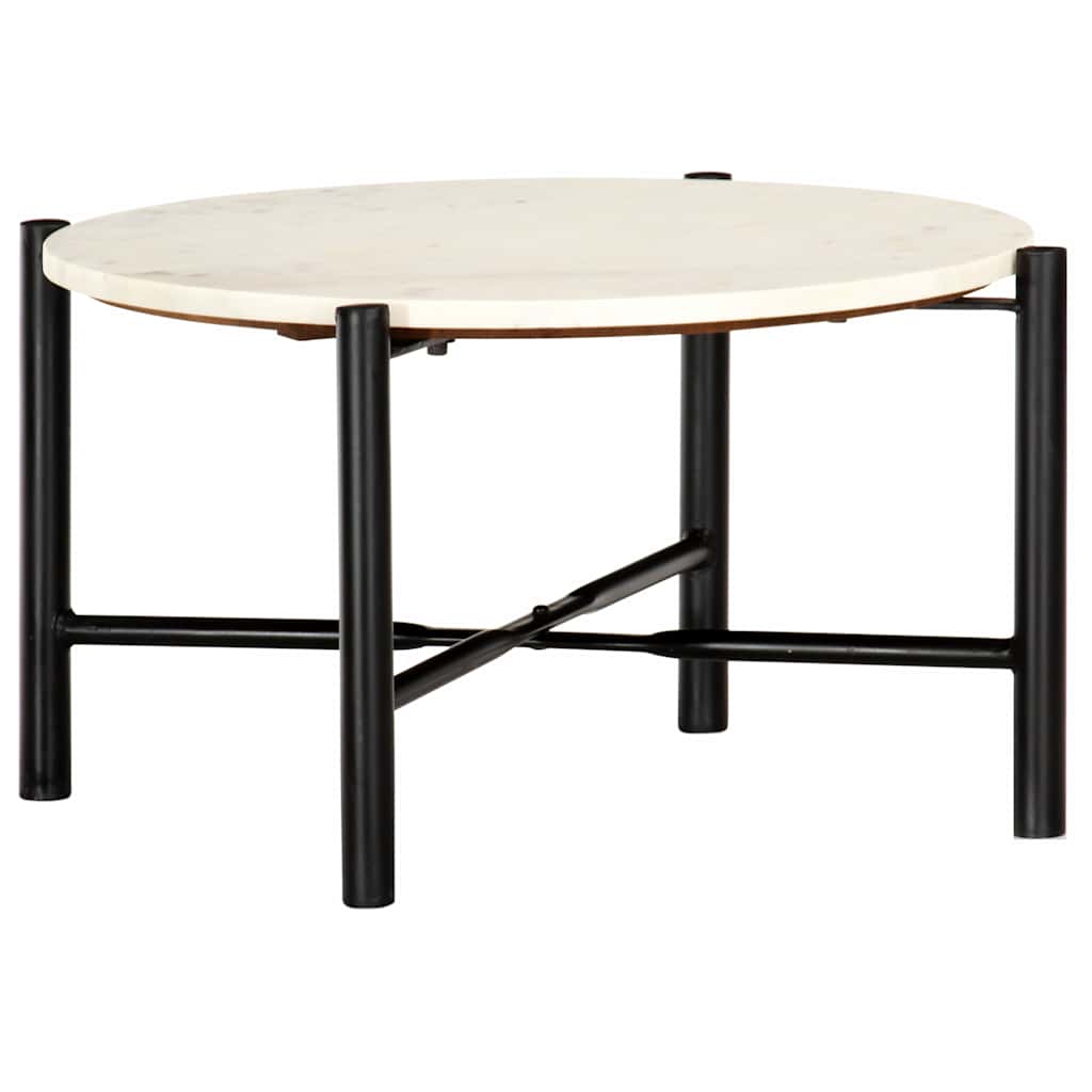 vidaXL Salontafel 60x60x35 cm echt steen met marmeren textuur groen