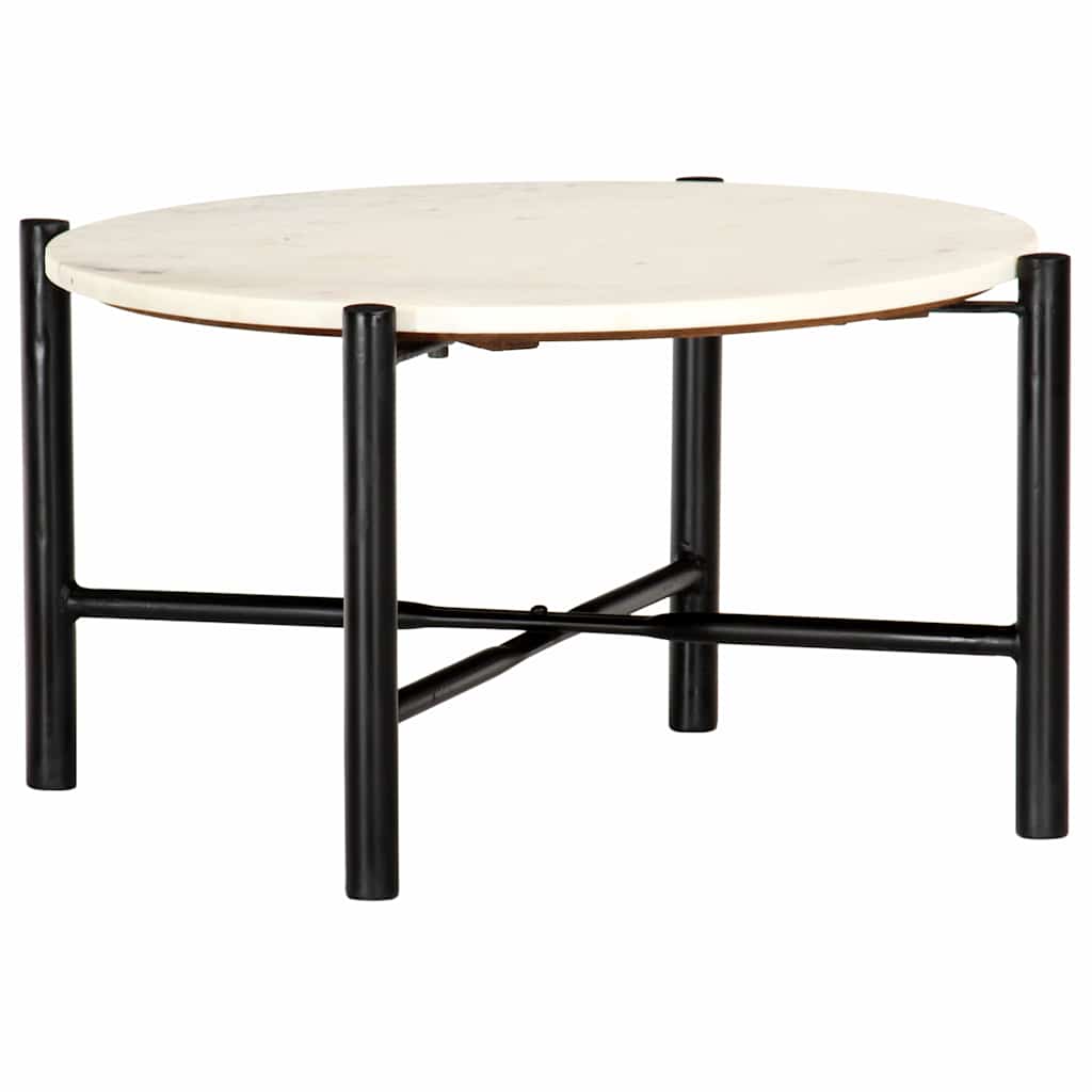 vidaXL Salontafel 60x60x35 cm echt steen met marmeren textuur groen