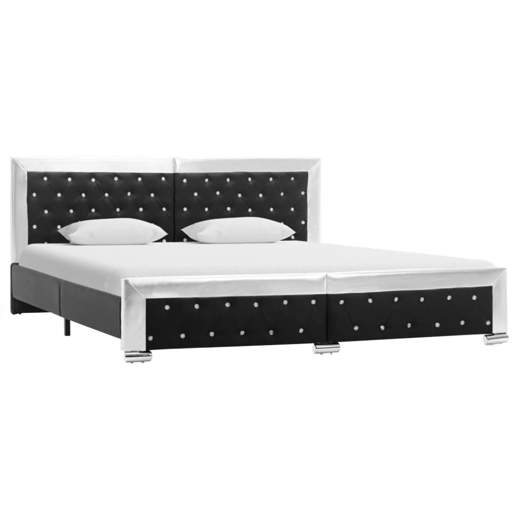 vidaXL Bedframe kunstleer zwart 180x200 cm