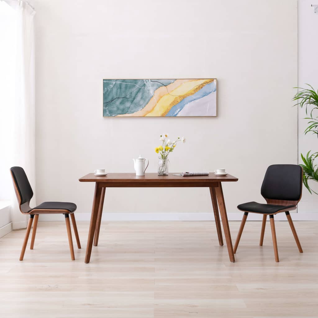 vidaXL Eetkamerstoelen 2 st art noir