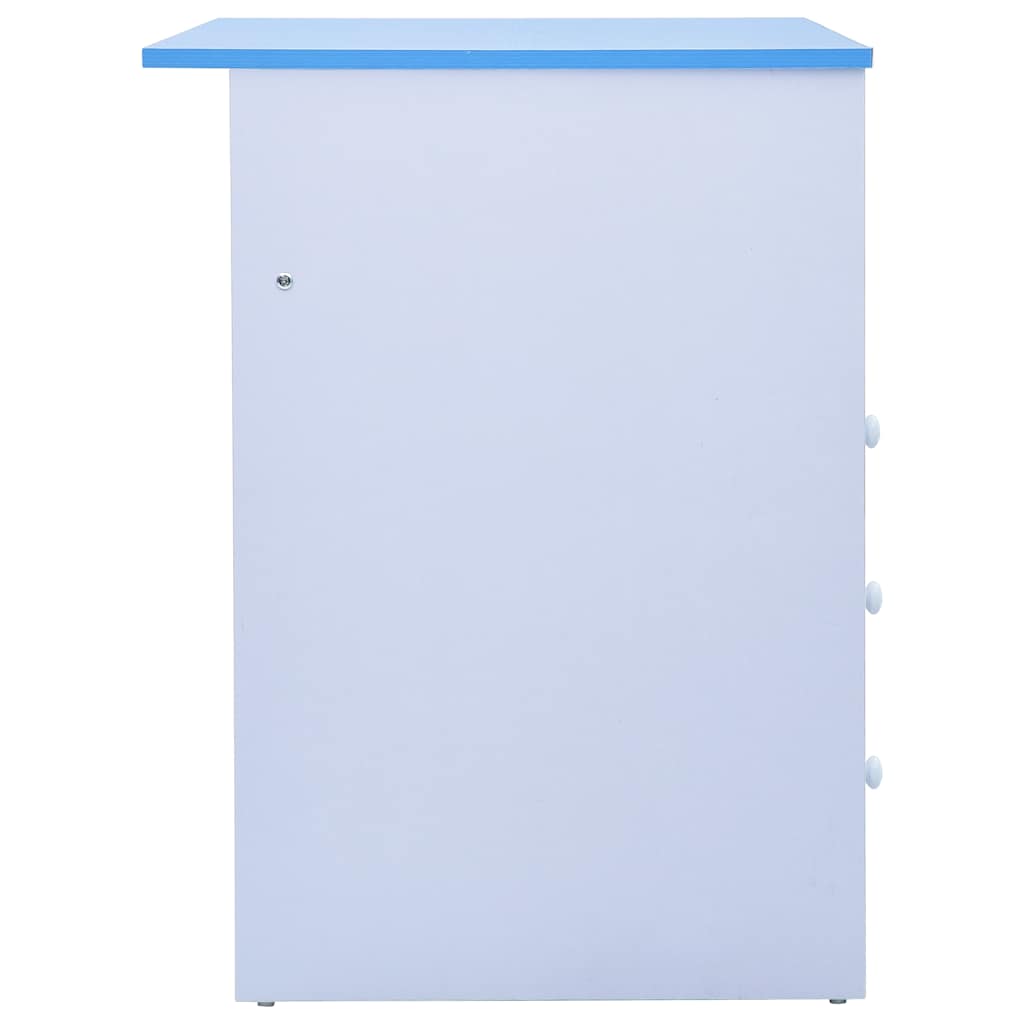 vidaXL Kindertekentafel/-bureau kantelbaar blauw en wit
