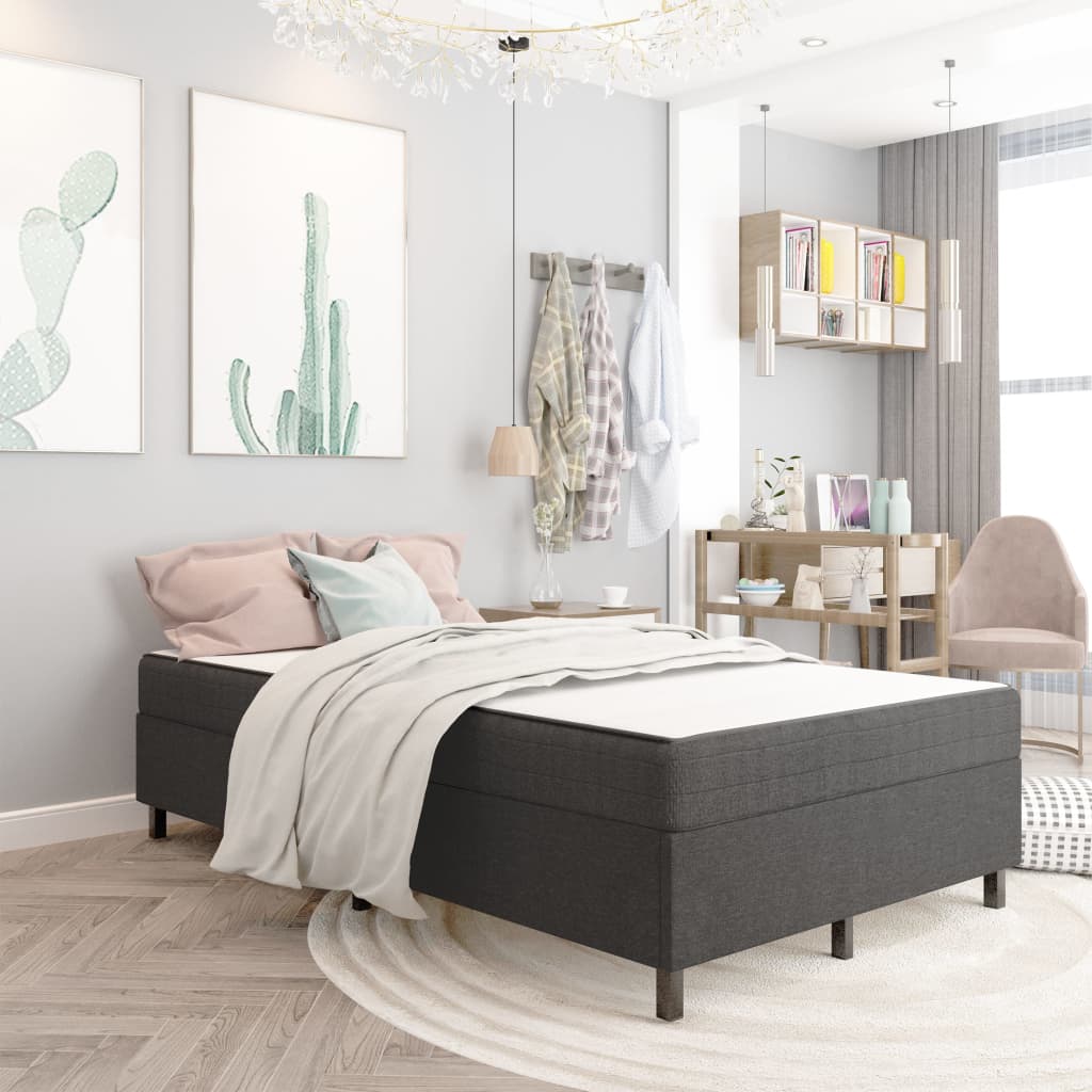 vidaXL Fabric Divan Bed Frame Grey 80x200 cm