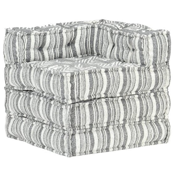 vidaXL Two-Seater Modular Patchwork Fabric Pouf