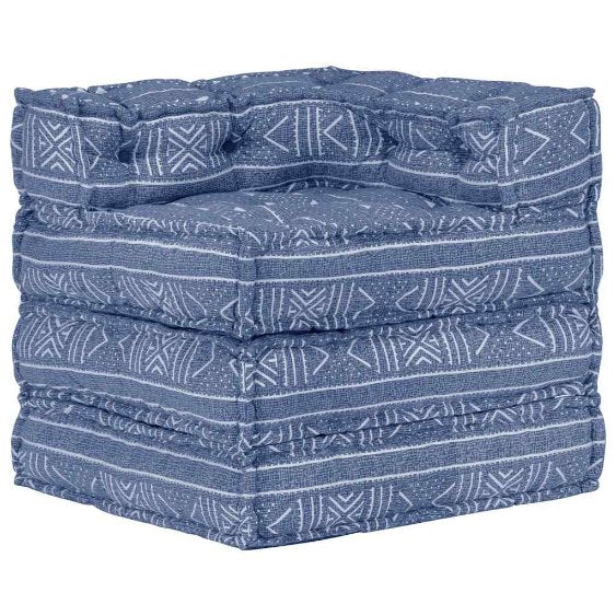 vidaXL Two-Seater Modular Patchwork Fabric Pouf